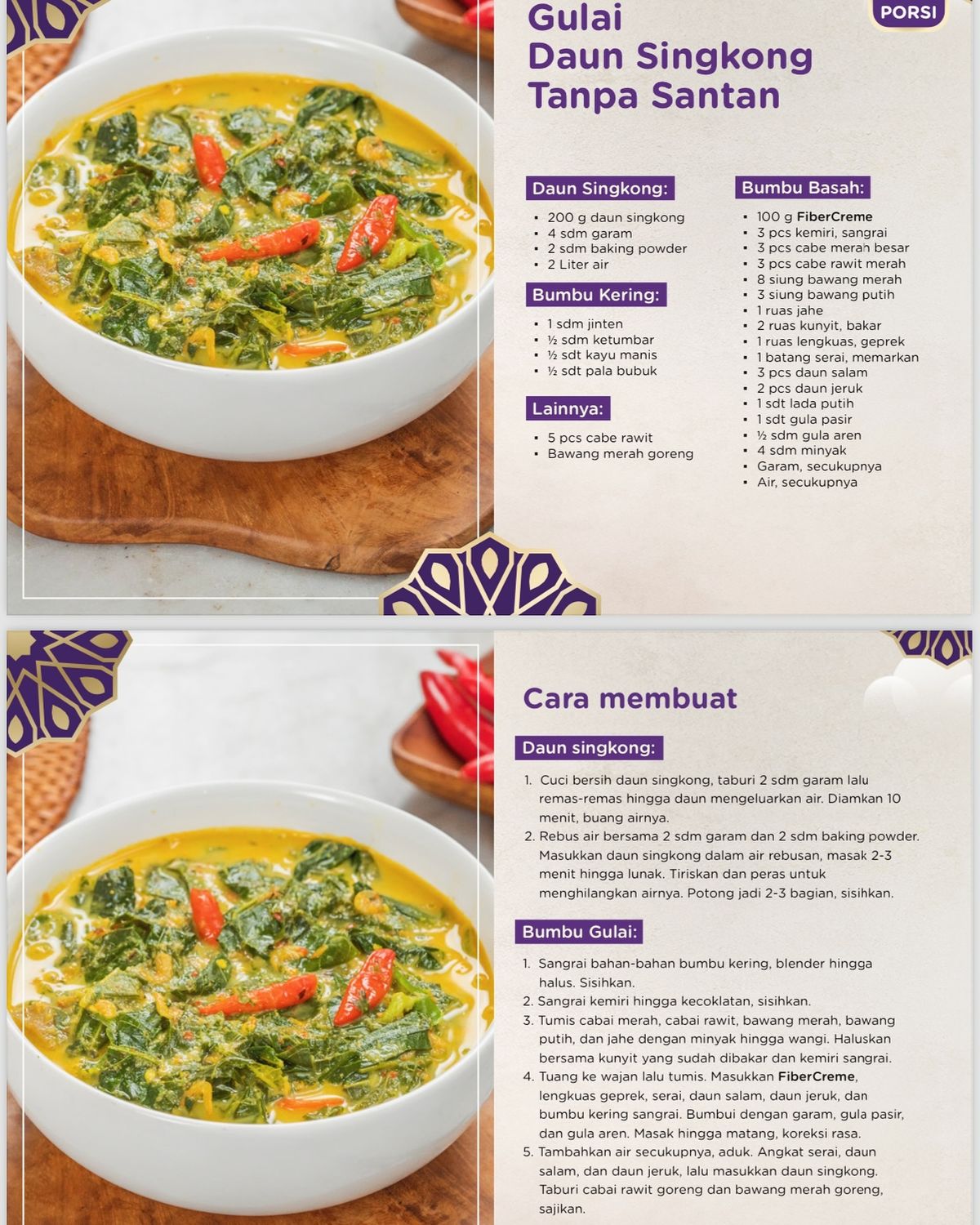 Resep Gulai Daun Ubi Gurih dan Lezat